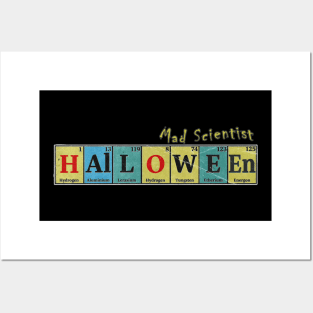 Mad Scientist Loves Halloween Funny Costume Posters and Art